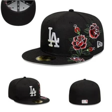 NEW Men's Los Angeles Dodgers Floral Black 59FIFTY Fitted Hat