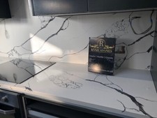 Black Calacatta Quartz  Kitchen WORKTOPS -  All Colour Available - Sample £1.99