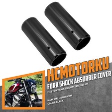 2x Front Fork Black Tube Shock Absorber Cover For Harley Nightster 975 2021-2024