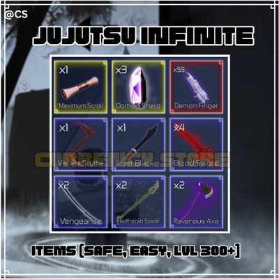   JUJUTSU INFINITE ITEMS [SAFE, CHEAP] 300+  