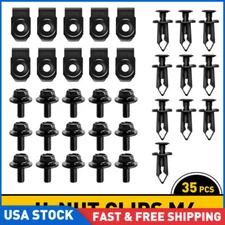 Car Body Bolts U-nut Clips M6 Splash Shield Retainer Fastener Rivet Screws Kit