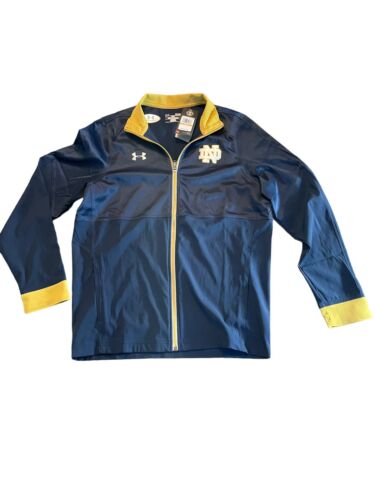 Notre Dame Fighting Irish Under Armour Storm Jacket Mens Small Navy Gold New - Picture 2 of 10
