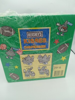 VINTAGE 1999 HERSHEY'S KISSES DISPENSER FOOTBALL THEMED - LARGE