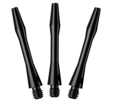 Black Ex-Short Aluminum Dart Shafts - 3 Sets 9 shafts , 2BA O'rings Track