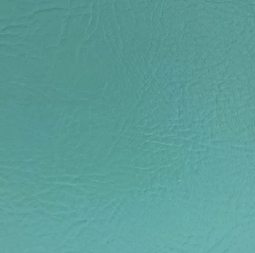 Chesterfield Buttoned Queen Anne Turqoise Faux Leather Footstool - Image 4 of 4