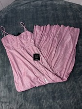 Lulus Maxi Bustier Women  s Small Pink Glitter Formal Dress