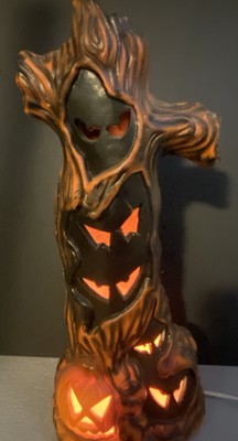 Vintage 1993 Trend masters Pumpkin Ghost Spooky Glow Mold Tree 18''