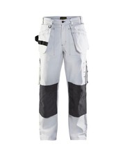 Blakl&auml;der Cotton Work Pants White Utility Carpenter Holster Pockets 1531