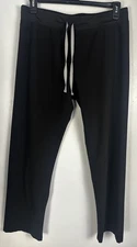 FIGS Livingston Technical Scrub Pants Women's Black Stretch Sz L Medical