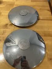 Vintage Set Of 2 Porsche Chrome Hubcaps 365911912