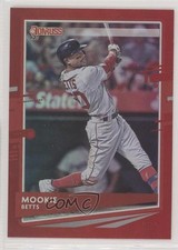 2020 Panini Donruss Photo Variation Holo Red Mookie Betts (Grey Jersey) #77 0v7