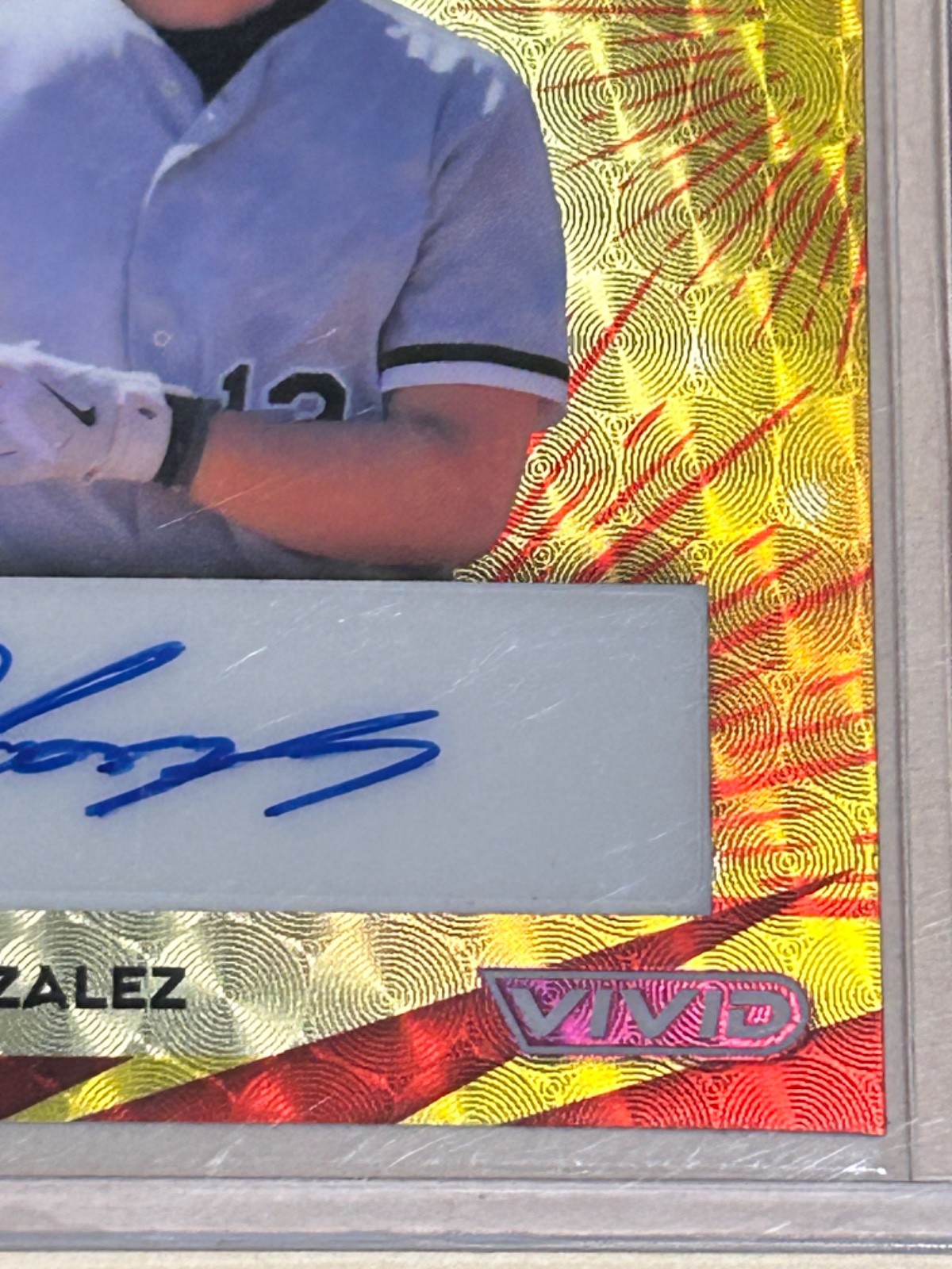 #1/1 JACOB GONZALEZ AUTO 2023 LEAF VIVID DAZZLING PERFORMERS VINYL GOLD SUPER SP view 5