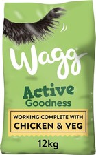 Wagg Active Goodness Complete Dry Adult Dog Food Chicken & Veg 12kg - For All 1.02 per kilo
