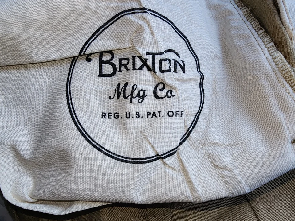 BRIXTON мужчин резерва CHINO брюки хаки стандартный размер 34w 32 L, новый с Ярлыками!!!! - Изображение 3 из 4