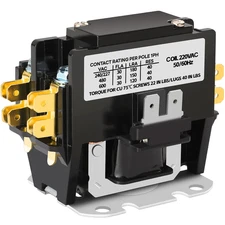 HVAC Motor Contactor 1-Pole 30A 24V Coil Air Conditioner Compressor Relay