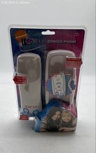 Sakar Nickelodeon iCarly Corded Phone 14061 New Sealed Slim Desk Wall Mountable