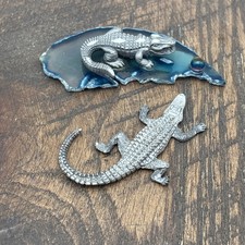 Alligator decorative pieces pewter midnight Sun made in the USA
