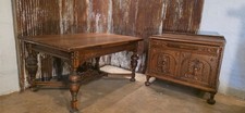 vintage sideboard buffet cabinet and table MU...