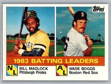 1984 Topps #131 1983 Batting Leaders (Bill Madlock / Wade Boggs) LL
