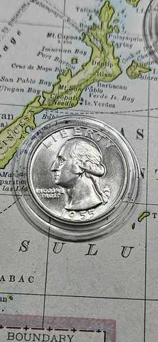 "Estate Auction" 1955-D Washington Quater 90% Sillver UNCIRCULATED!