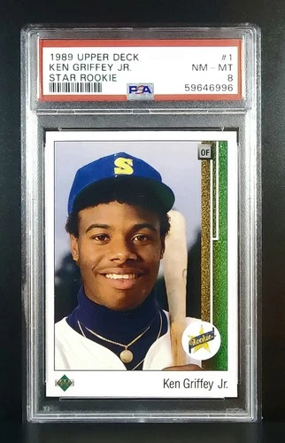 1989 Upper Deck - Star Rookie Ken Griffey Jr #1 (RC) Rookie PSA 8 HoF