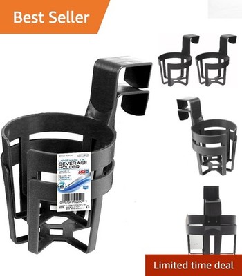 Sleek Auto Window Beverage Holder - Fits 44oz Cups, Pack of 2 for Easy Access