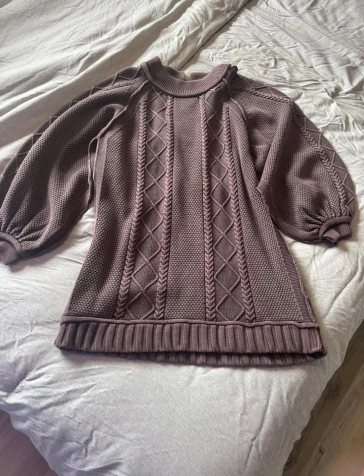 Suéter FREE PEOPLE We The Free The Feels Cable en Hot Fudge Nuevo con Etiquetas Talla Pequeña Foto 3 de 4