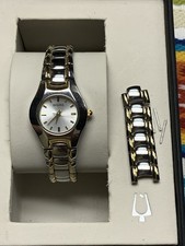 Bulova Ladies Two Tone 98T84 c9691207 Watch NEEDS BATTERY