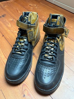 Nike Air Force 1 High Pigalle Schwarz Gold, 677 129 090