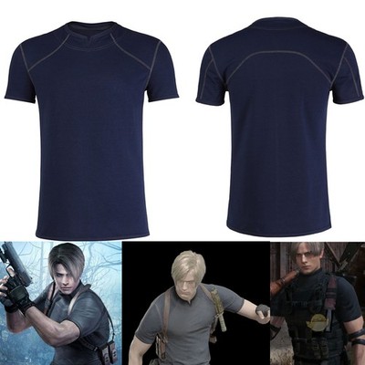 Resident Evil 4 Remake Leon S.Kennedy Cosplay T-shirt Costume Outfits Halloween