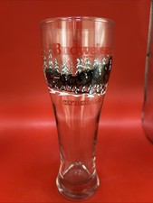 BUDWEISER CLYDESDALES Vintage 1989 9” Beer Glass Bar Mancave Anheuser Busch