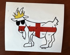 🐐 GOAT USA STICKER - Rare Flag Goat