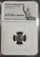 Eastern Roman Empire Arcadius, AD 383-408 - AE4 (Nummus) ~ NGC Cert Great Coin!