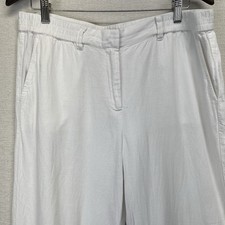 Talbots Easy Drawstring Linen Blend Wide Leg Pant Sz 14 no Drawstring Elastic