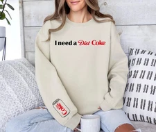 I Need a Diet Coke Heavy Blend Gildan Unisex SweatShirt, Soda Lover Shirt