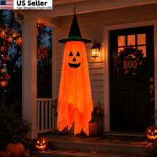 Halloween Hanging Ghost Ornaments Witch Hat Tree Porch Yard Decor 39 in USA