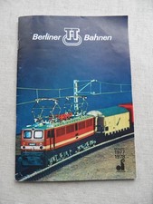 BERLINER TT BAHNEN - KATALOG 1977/78 - Modelleisenbahn DDR - D2