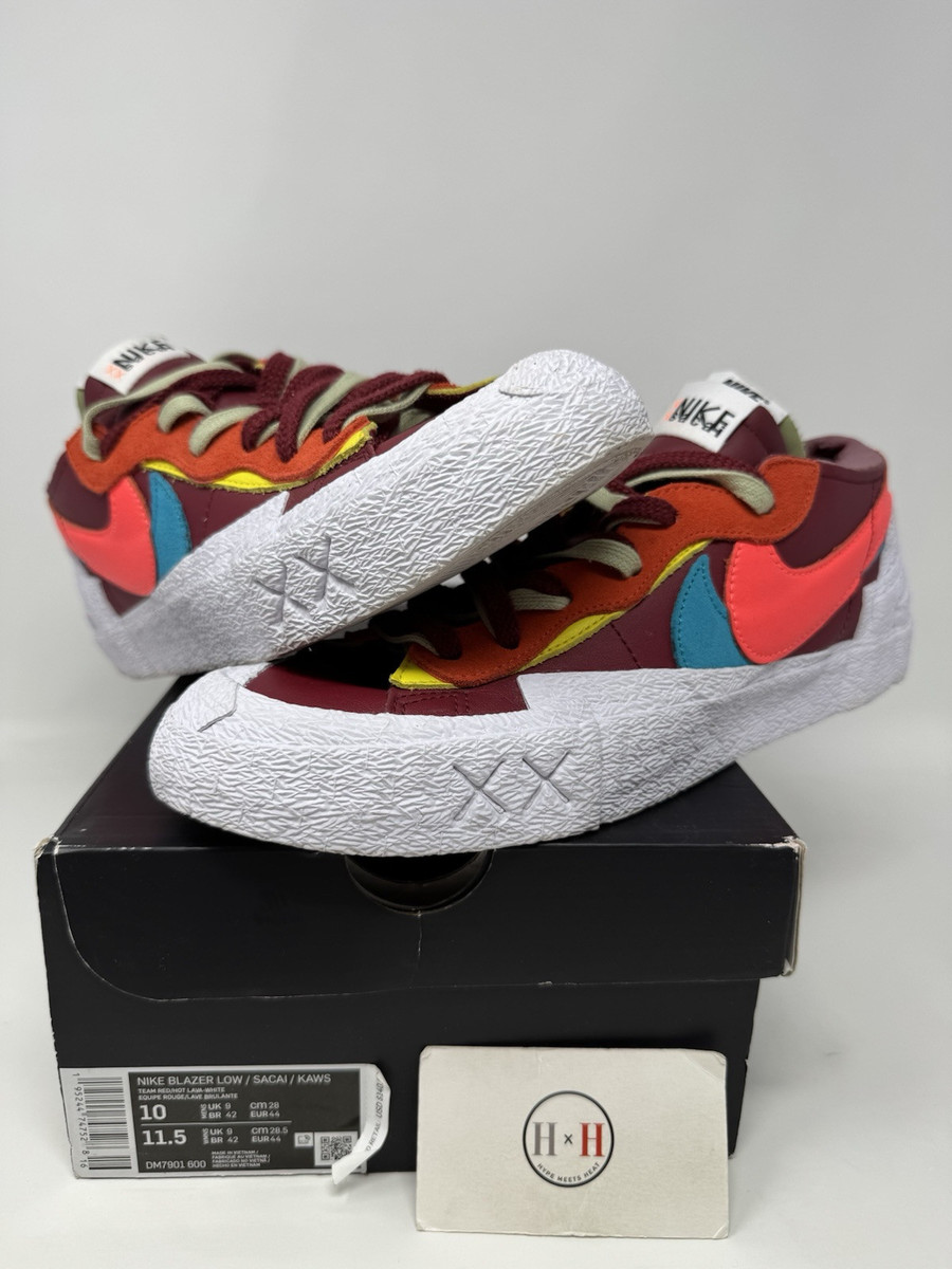 Nike Sacai Blazer Low Kaws Team Red 2021 Size 10 Authentic Nike Sacai Blazer Low Kaws Team Red 2021 Size 10 Authentic