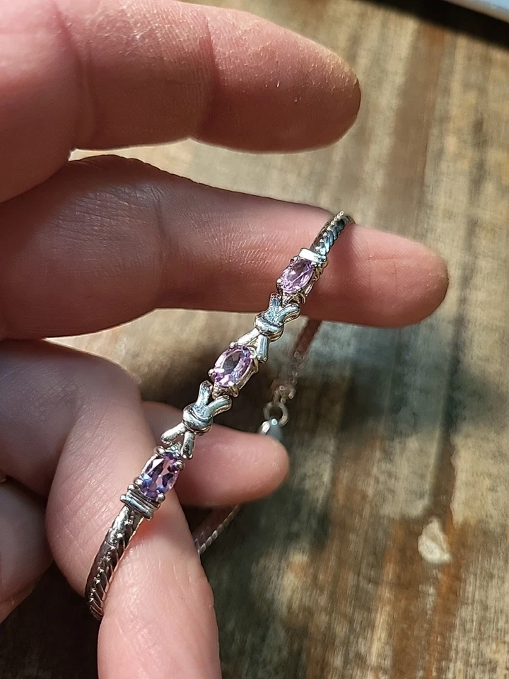 pulsera amatista plata de ley Foto 3 de 4