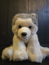 Vintage 1997 TY Dakota The Husky Dog  Plush Stuffed Animal Blue Eyes 10”