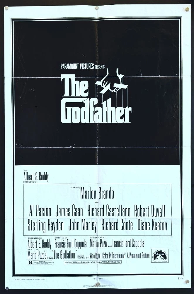 Godfather Movie Poster Indiana Movie Memorabilia Original US