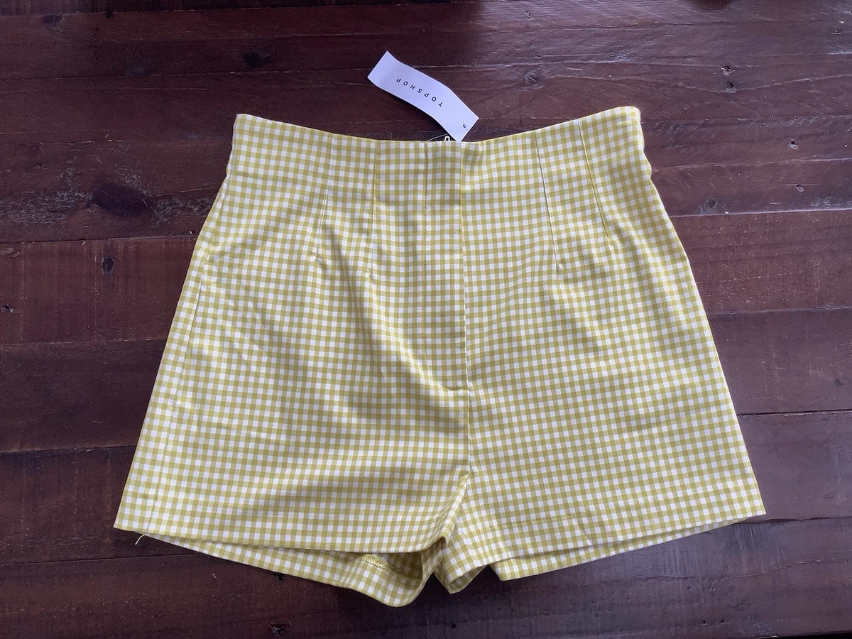 Short Femme Topshop Beige Rayé - Plissé - Taille UK 12 (M) - État Excellent