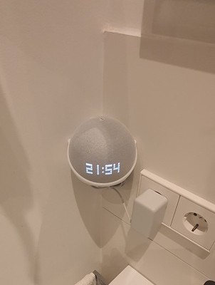 Echo Dot 4 & 5 mount for corner of wall, no drilli - PLA