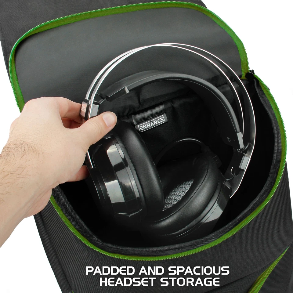 Mochila para consola de juegos ENHANCE - Compatible con Xbox One X, One S Foto 4 de 4