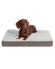 Orthopedic Waterproof Crate Bed for Small Dogs 21x13in Washable EggCrate Foam