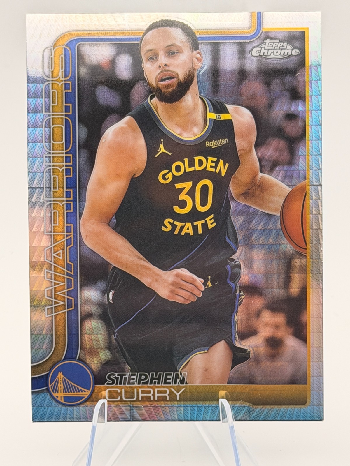 2025-26 Topps Chrome STEPHEN CURRY Base PRISM REFRACTOR Warriors #201