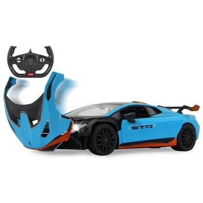 Jamara Lamborghini Huracán STO 1:14 blau 2,4GHz Tür manuell Auto mit Fahrlicht