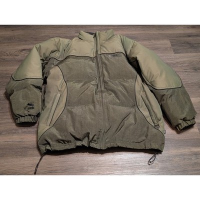 Ecko Function Reversible Puffer Jacket Mens 2XL Olive Green Black Y2K