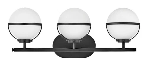 Hinkley Hollis 24" Wide Black 3-Light LED Bath Light - Picture 6 of 7