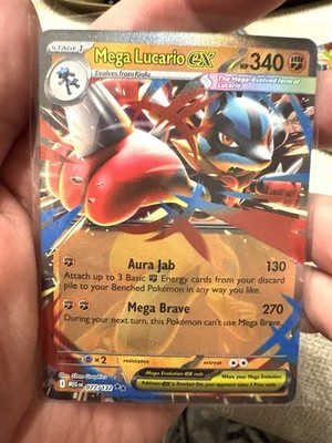Mega Lucario Ex 077/132 Pokemon Mega Evolution Holo NM